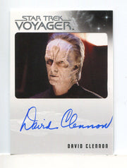 Star Trek Voyager Heroes Villains Autograph Card David Clennon as Crell Moset   - TvMovieCards.com