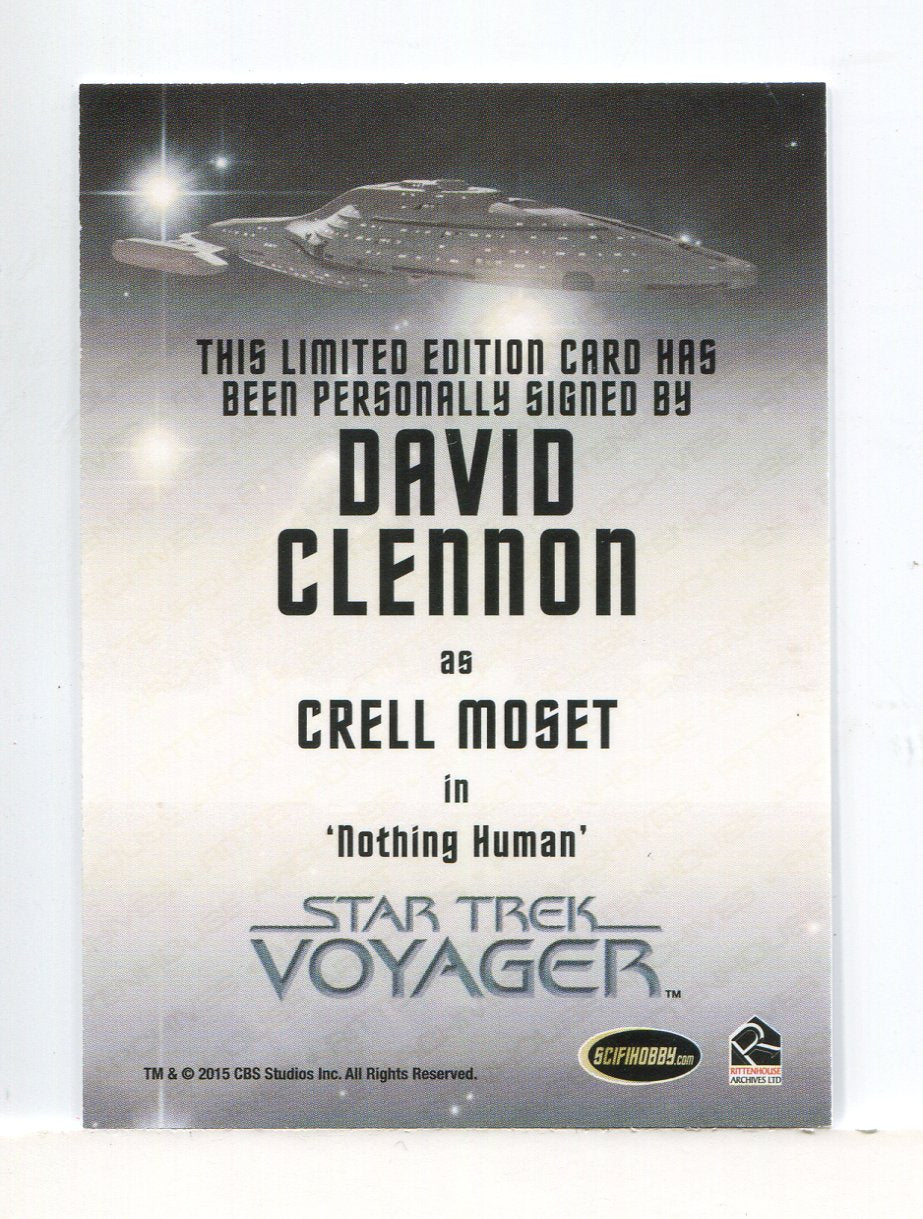 Star Trek Voyager Heroes Villains Autograph Card David Clennon as