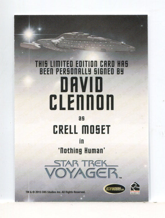 Star Trek Voyager Heroes Villains Autograph Card David Clennon as Crell Moset   - TvMovieCards.com