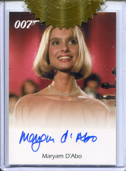 James Bond Quotable Maryam D'Abo Case Topper Autograph Card   - TvMovieCards.com