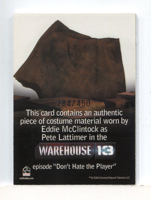 Warehouse 13 Premium Packs Season 4 Pete Lattimer Costume Card #284/450   - TvMovieCards.com