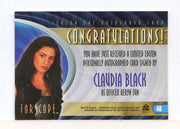 Farscape in Motion Premiere Edition Claudia Black Case Topper Autograph Card A6   - TvMovieCards.com