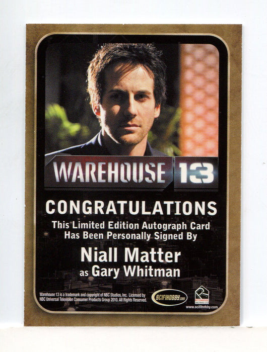 Warehouse 13 Season 1 One Niall Matter as Gary Whitman Autograph Card   - TvMovieCards.com