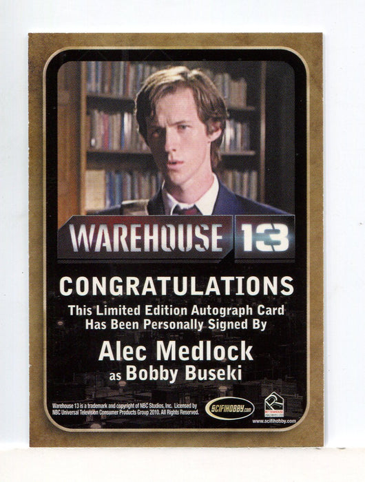 Warehouse 13 Season 1 One Alec Medlock as Bobby Buseki Autograph Card   - TvMovieCards.com