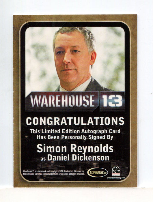 Warehouse 13 Season 1 One Simon Reynolds as Daniel Dickenson Autograph Card   - TvMovieCards.com