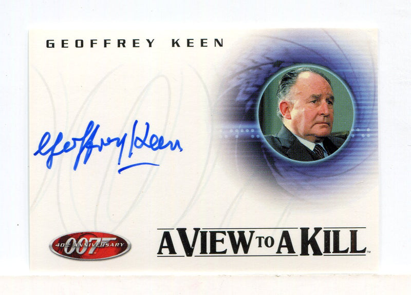 James Bond 40th Anniversary Expansion Geoffrey Keen Autograph Card A25   - TvMovieCards.com