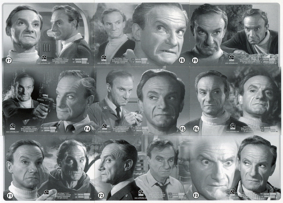 Lost in Space Complete The Many Faces of Dr. Smith Foil Puzzle Chase Card Set F1 - F9   - TvMovieCards.com