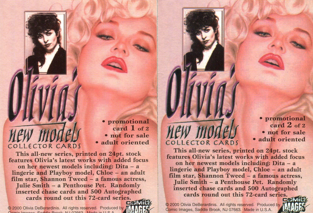 Olivia New Models Promo Card Set 2 Cards Comic Images 2001   - TvMovieCards.com