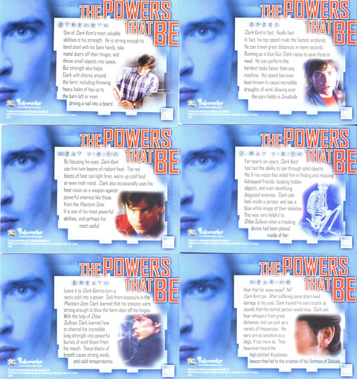 Smallville Season Six The Powers That Be Chase Card Set PB.1-PB.6 Inkworks   - TvMovieCards.com