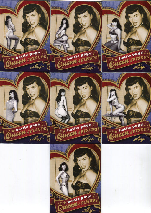 Bettie Page Pin-Ups Bettie Facts Chase Card Set 16 Cards Leaf 2014   - TvMovieCards.com