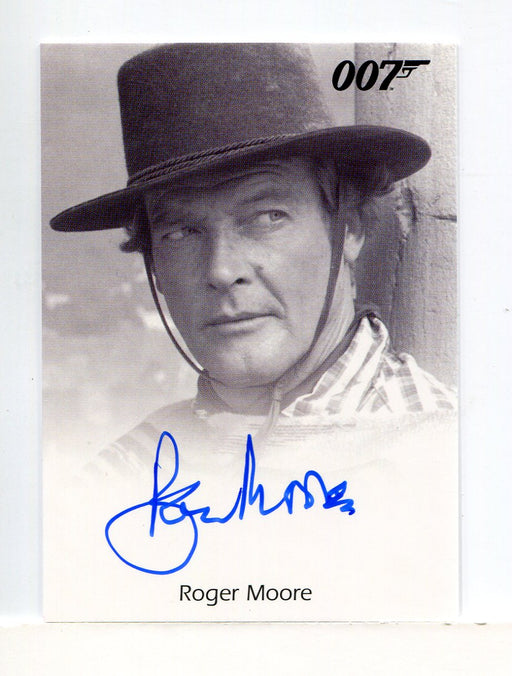 James Bond Archives Spectre Roger Moore as James Bond Autograph Card   - TvMovieCards.com