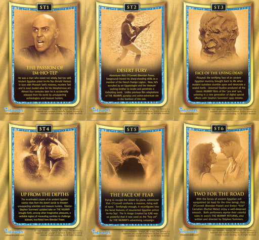 Mummy Returns Movie Sands of Time Chase Card Set ST1 - 6 Inkworks 2001   - TvMovieCards.com