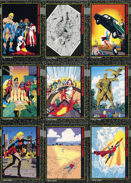 Superman Doomsday Funeral For A Friend Puzzle Base Card Set C1 - C9   - TvMovieCards.com