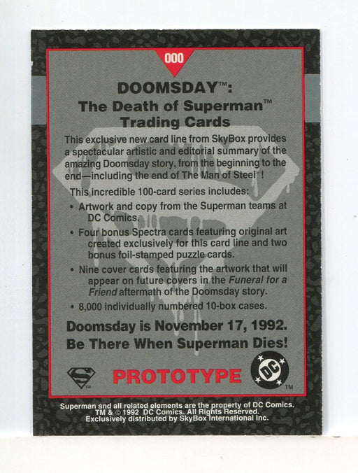 Superman Doomsday The Death of Superman Promo Card 000   - TvMovieCards.com