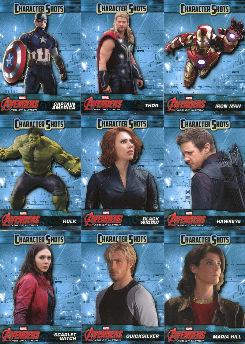 Marvel Avengers Age of Ultron 2015 Character Shots Chase Card Set CS-1 / CS-15 - TvMovieCards.com