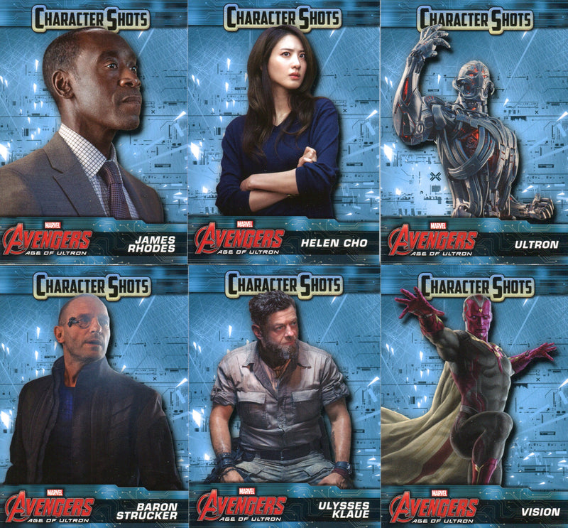 Marvel Avengers Age of Ultron 2015 Character Shots Chase Card Set CS-1 / CS-15 - TvMovieCards.com
