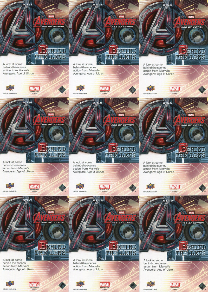 Marvel Avengers Age of Ultron 2015 Behind the Lens Chase Card Set BTL-1 -15   - TvMovieCards.com