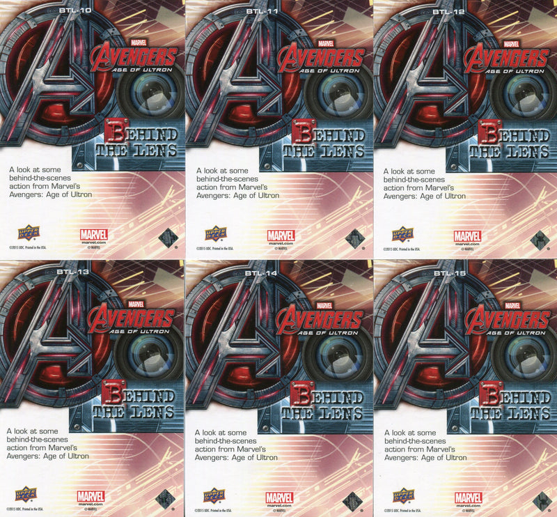 Marvel Avengers Age of Ultron 2015 Behind the Lens Chase Card Set BTL-1 -15   - TvMovieCards.com