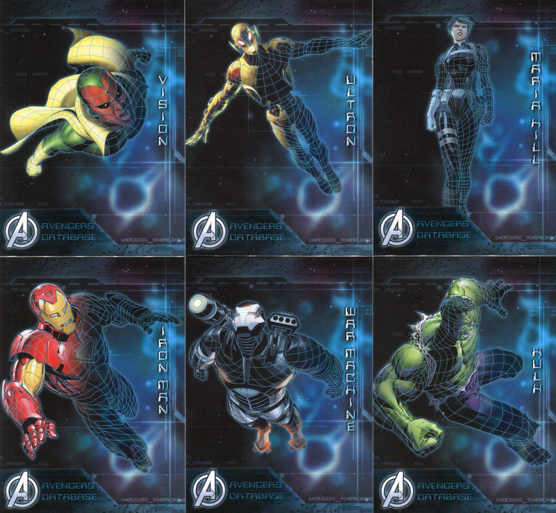 Marvel Avengers Age of Ultron 2015 Database Chase Card Set 15 Cards   - TvMovieCards.com
