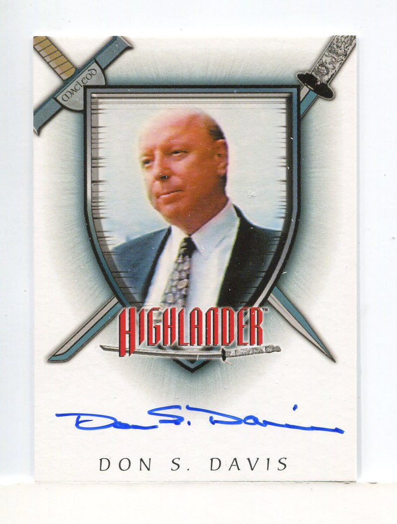 Highlander Complete Don S. Davis as Palance Autograph Card A19   - TvMovieCards.com