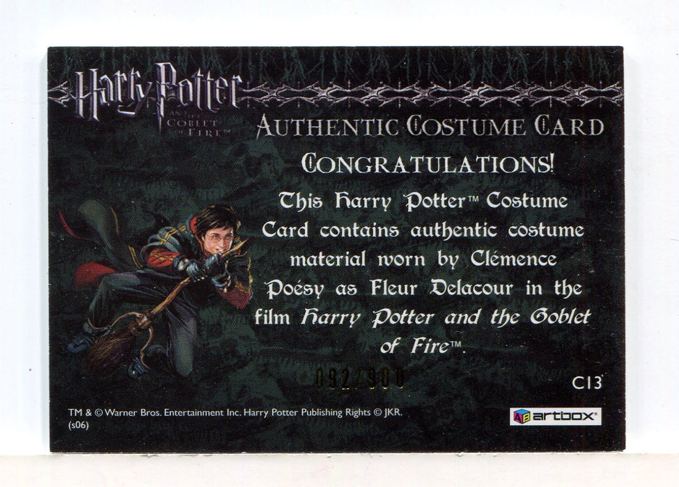 Harry Potter Goblet Fire Update Fleur Delacour Costume Card HP C13 #092/900   - TvMovieCards.com