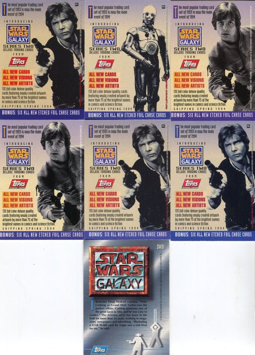 1994 Star Wars Galaxy Series Two Promo Card Lot 7 Cards Topps   - TvMovieCards.com