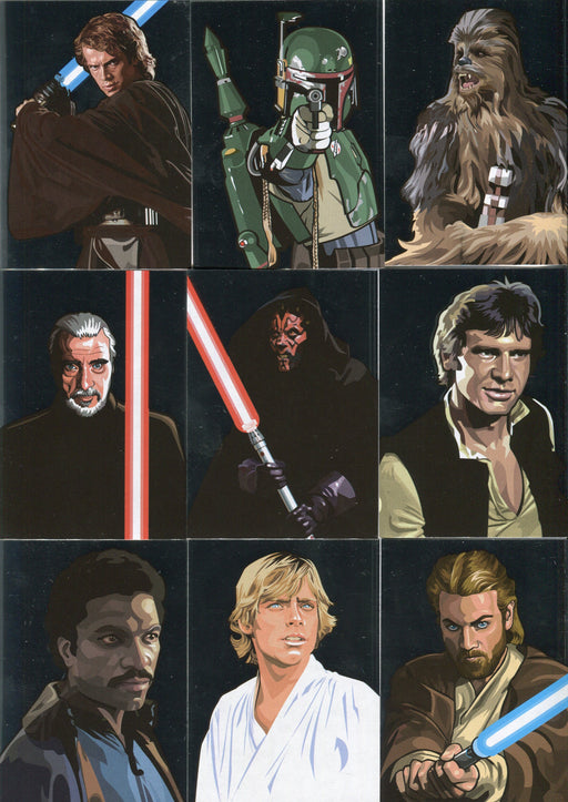 2010 Star Wars Galaxy Series Five Foil Art Chase Card Set 15 Cards Topps   - TvMovieCards.com