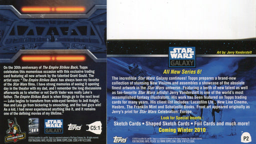 2011 Star Wars Galaxy Series Six Promo Card Set 2 Cards Topps   - TvMovieCards.com