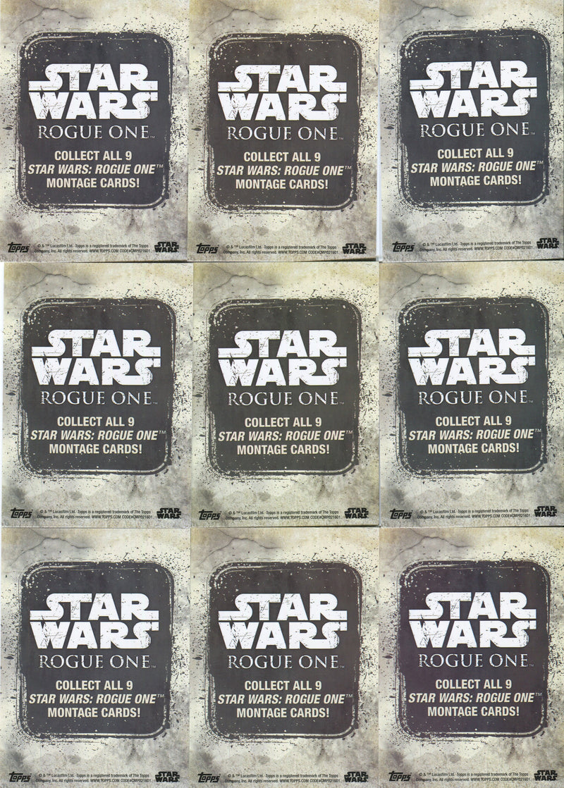 2016 Star Wars Rogue One Series 1 Montage Chase Card Set 9 Cards   - TvMovieCards.com