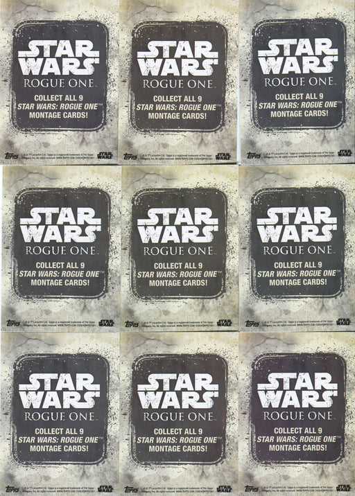 2016 Star Wars Rogue One Series 1 Montage Chase Card Set 9 Cards   - TvMovieCards.com
