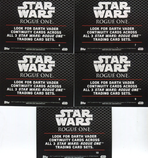 2016 Star Wars Rogue One Series 1 Continuity Chase Card Set 5 Cards   - TvMovieCards.com