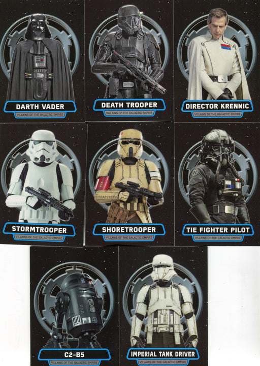 2016 Star Wars Rogue One Series 1 Villains Chase Card Set 8 Cards   - TvMovieCards.com