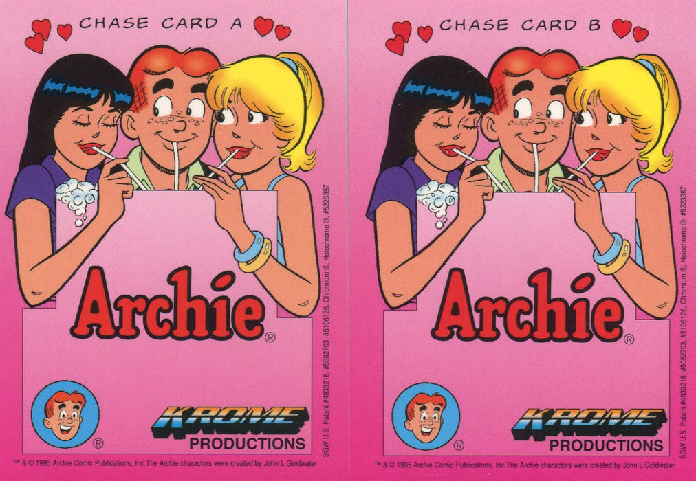 Archie Comic Chromium Super Chase Card Set 2 Cards Krome 1996   - TvMovieCards.com