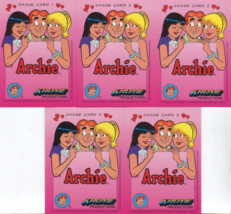 Archie Comic Chromium Holochrome Chase Card Set 5 Cards Krome 1996   - TvMovieCards.com