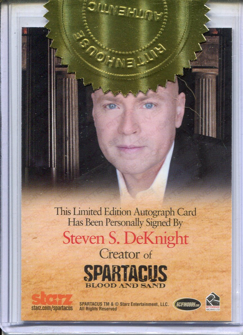 Spartacus Premium Packs Dealer Incentive Steven S. DeKnight Autograph Card   - TvMovieCards.com