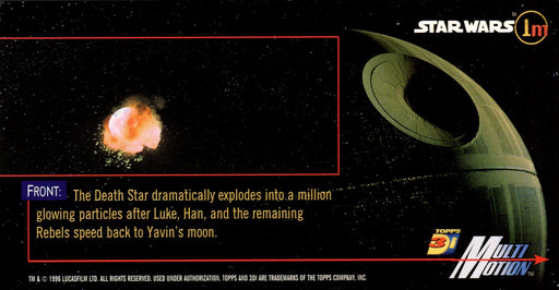 1996 Star Wars 3DI Death Star Multi Motion Chase Card 1m Topps Widevision   - TvMovieCards.com