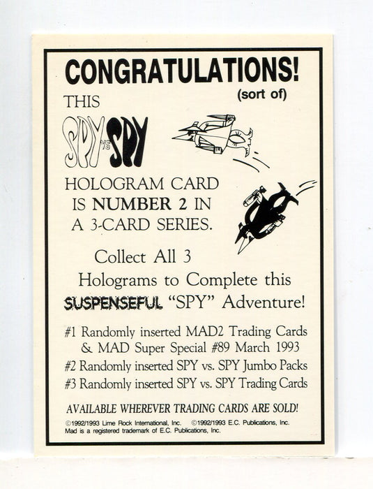 Spy vs. Spy Silver Hologram Chase Card Number 2 Lime Rock 1993   - TvMovieCards.com