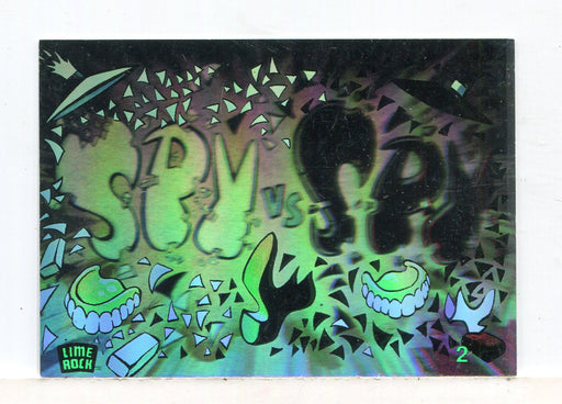 Spy vs. Spy Silver Hologram Chase Card Number 2 Lime Rock 1993   - TvMovieCards.com