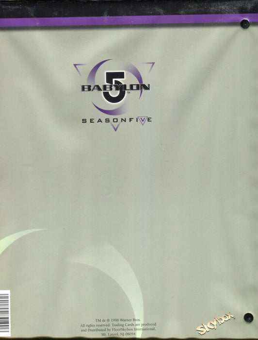 Babylon 5 Season 5 Empty Trading Card Album Skybox 1998   - TvMovieCards.com