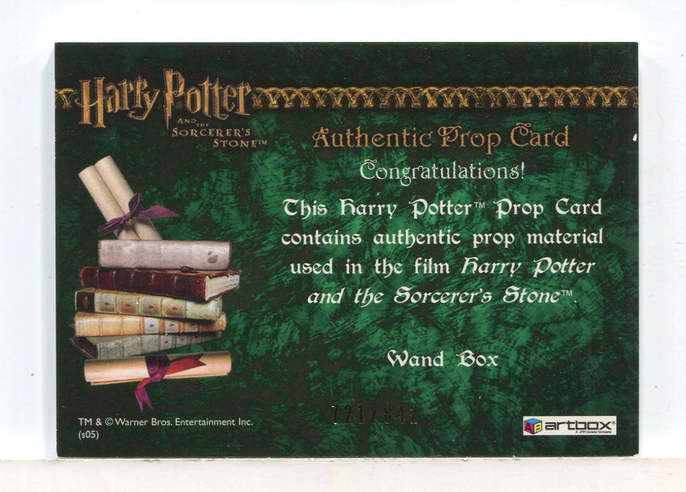 Harry Potter and the Sorcerer's Stone Wand Box Prop Card HP #721/842   - TvMovieCards.com