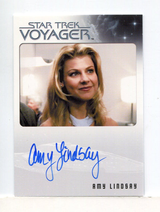 Star Trek Voyager Heroes & Villains Autograph Card Amy Lindsay as Lana   - TvMovieCards.com