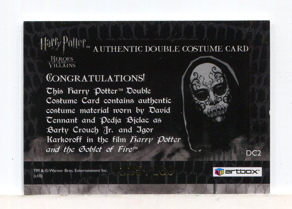 Harry Potter Heroes & Villains Double Costume Card DC2 HP #115/160   - TvMovieCards.com