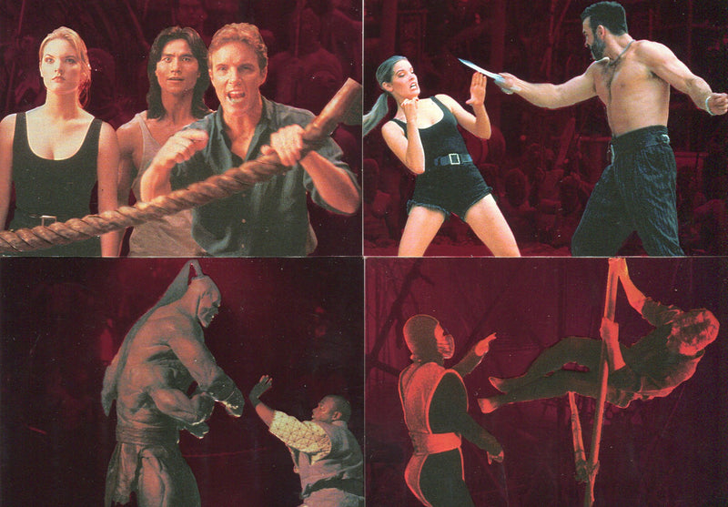 Mortal Kombat The Movie Red Foil Kombat Chase Card Set F1-4 SkyBox 1995   - TvMovieCards.com