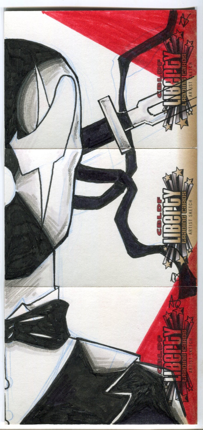 2011 CBLDF Comic Book Defense Fund Liberty Artist 3-Panel Sketch Trading Card   - TvMovieCards.com