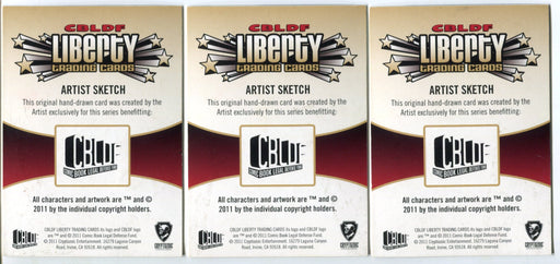 2011 CBLDF Comic Book Defense Fund Liberty Artist 3-Panel Sketch Trading Card   - TvMovieCards.com