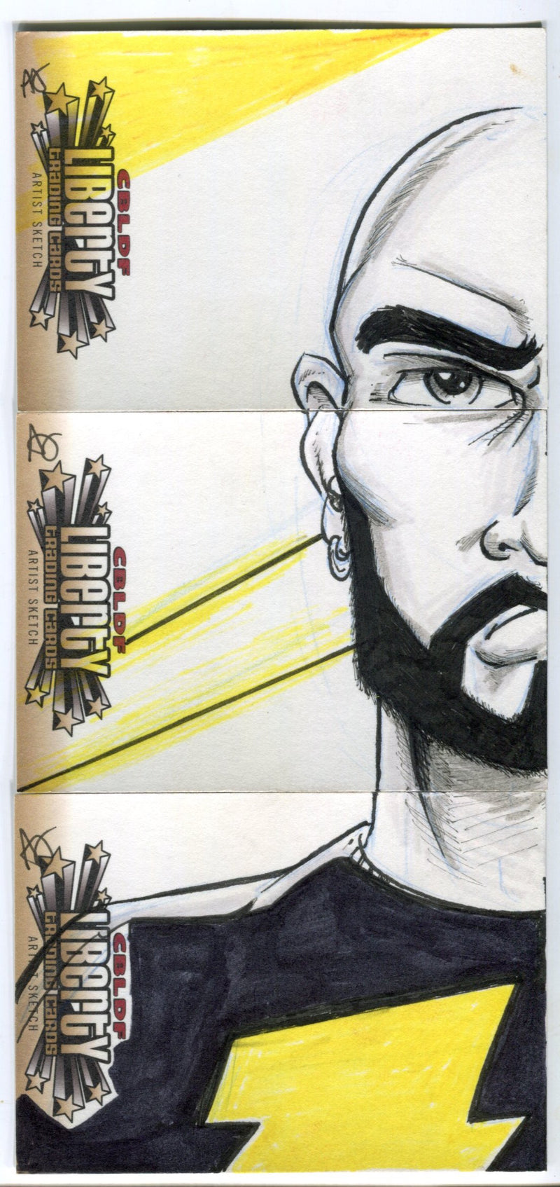 2011 CBLDF Comic Book Defense Fund Liberty Artist 3-Panel Sketch Trading Card   - TvMovieCards.com