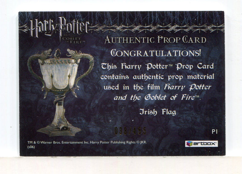 Harry Potter Goblet Fire Update Irish Team Flag Prop Card HP P1 #038/455   - TvMovieCards.com