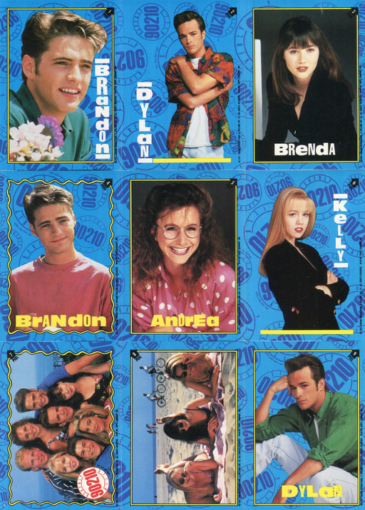 Beverly Hills 90210 TV Show Vintage Sticker Card Set 11 Cards Topps 1991 Luke Perry   - TvMovieCards.com