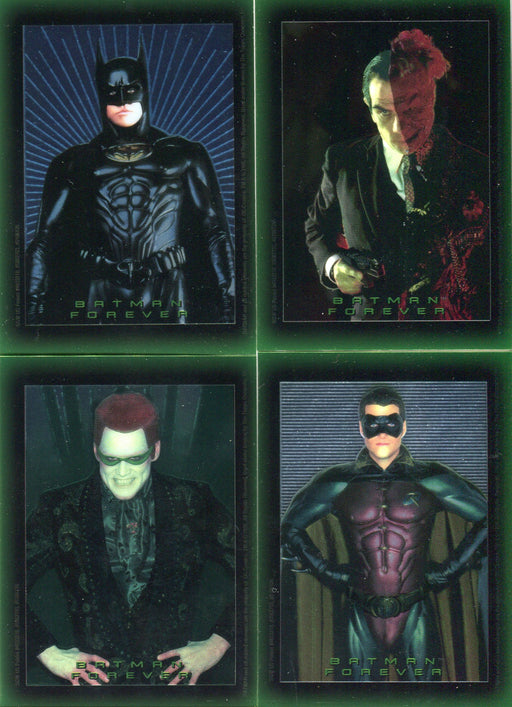 Batman Forever Chromium Sticker Chase Card Set B1 - B4 Topps 1995   - TvMovieCards.com