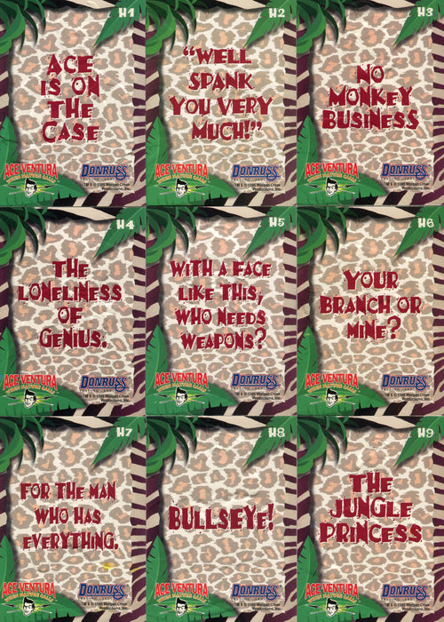 Ace Ventura Pet Detective Jungle Princess Chase Card Set (9) Donruss 1995   - TvMovieCards.com